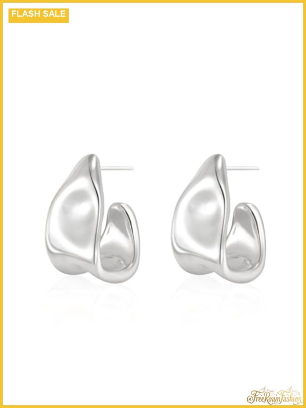 Chunky Geometric Dangle Drop Earrings 14K Gold Plated Statement Jewelry Gift